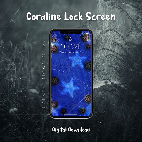 Coraline Lock Screen, Spooky, Compatible for all phones, iPhone, Android, etc.