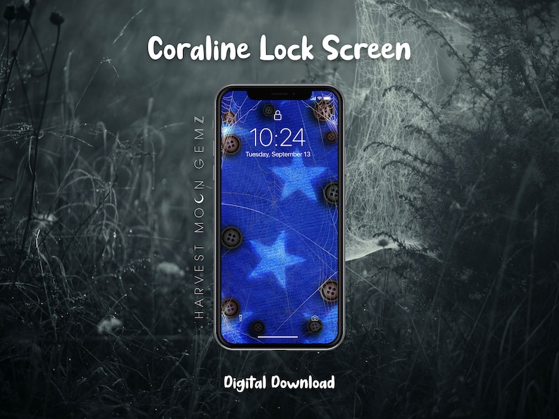 Coraline Lock Screen, Spooky, Compatible for all phones, iPhone, Android, etc. image 1