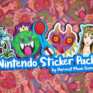 Nintendo Themed Sticker Pack, Vinyl-Aufkleber