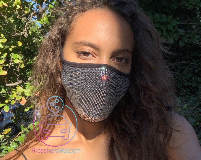 Imperfect Rhinestone Face Mask, Cotton Face Mask, Washable, Reusable Fast Shipping In Stock  | Face Mask With Filter | Fast Shipping