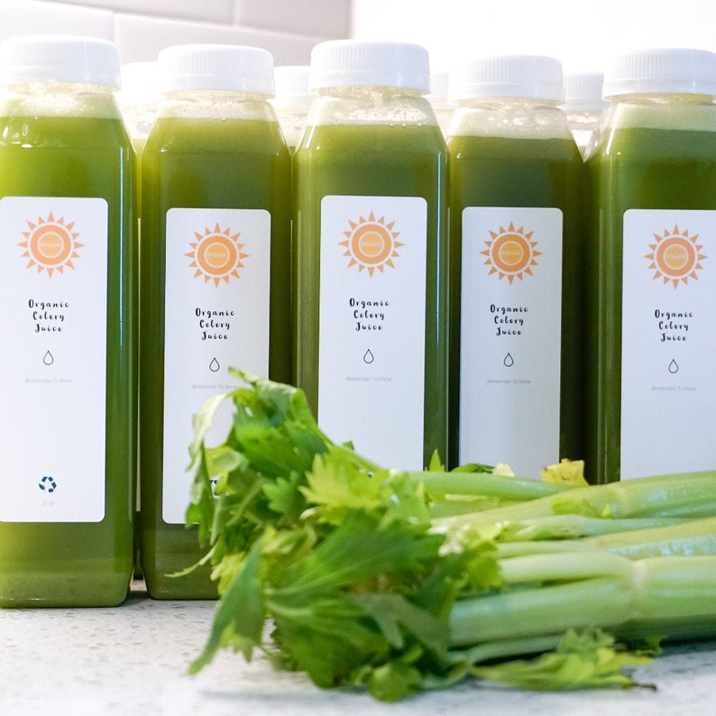 100 Organic Celery Juice Cleanse Detox 4 8 12 packs 12 oz Etsy