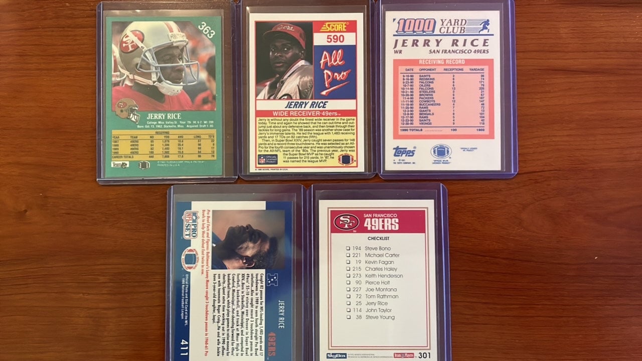 Hall of Famer Jerry Rice Trading Cards - Etsy
