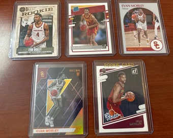 Five Evan Mobley Trading Cards!