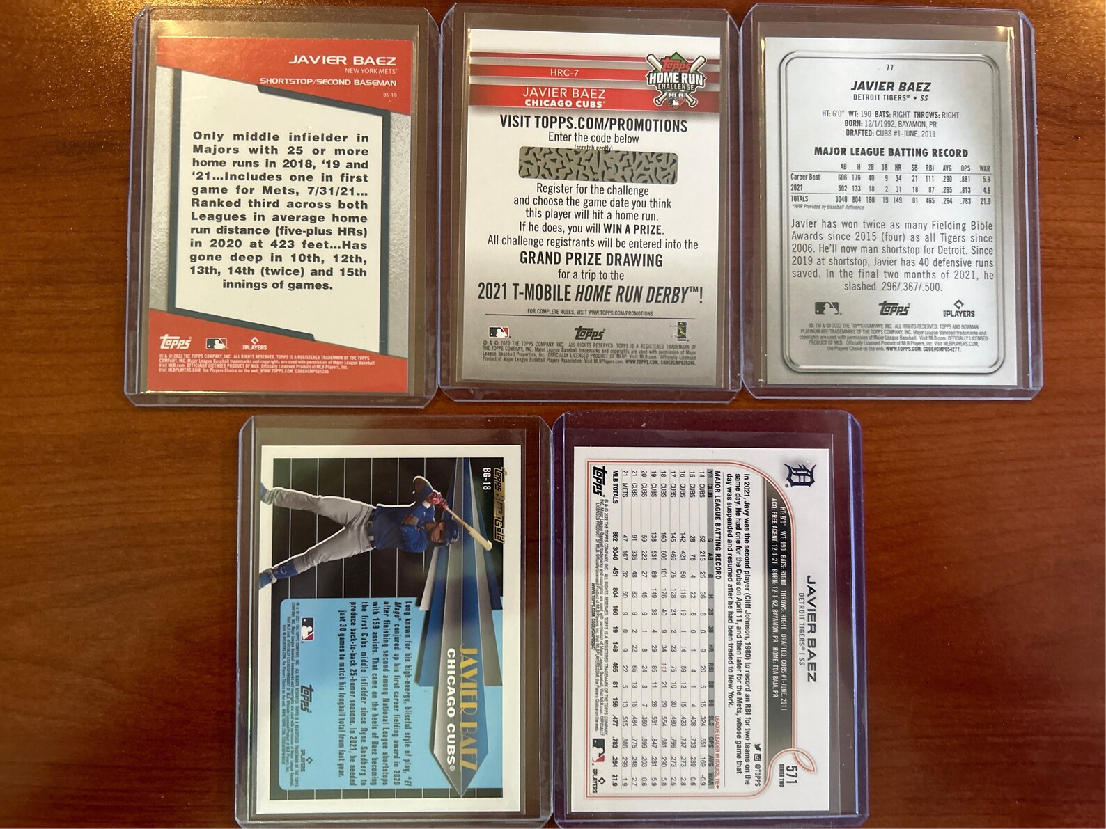 Five Javier Baez Trading Cards! - Etsy