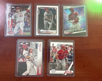 Five Mike Trout Trading Cards!