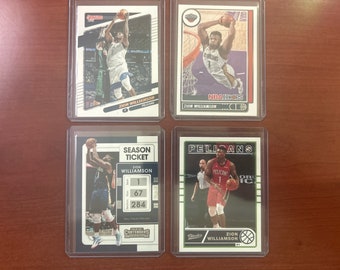 Quattro carte collezionabili di Zion Williamson!