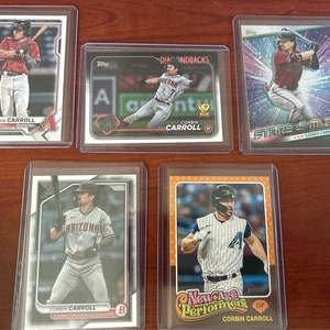 Five Corbin Carroll Trading Cards!
