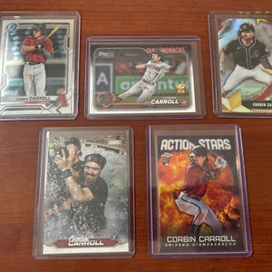 Five Corbin Carroll Trading Cards!