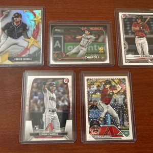 Five Corbin Carroll Trading Cards!