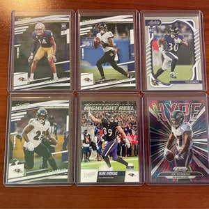 Six Baltimore Ravens Trading Cards!