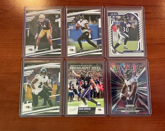 Six Baltimore Ravens Trading Cards!
