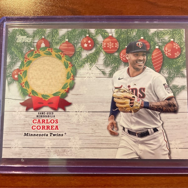 Carlos Correa Relic Trading Card!