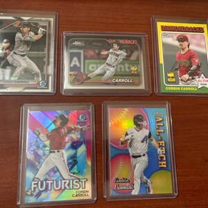 Five Corbin Carroll Trading Cards!
