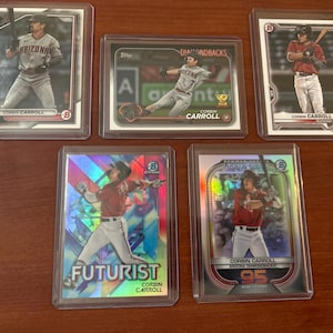 Five Corbin Carroll Trading Cards!