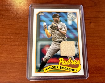 May include: A baseball card featuring a baseball player wearing a San Diego Padres uniform. The card is a Topps 35th Anniversary card and includes a game-used jersey patch.