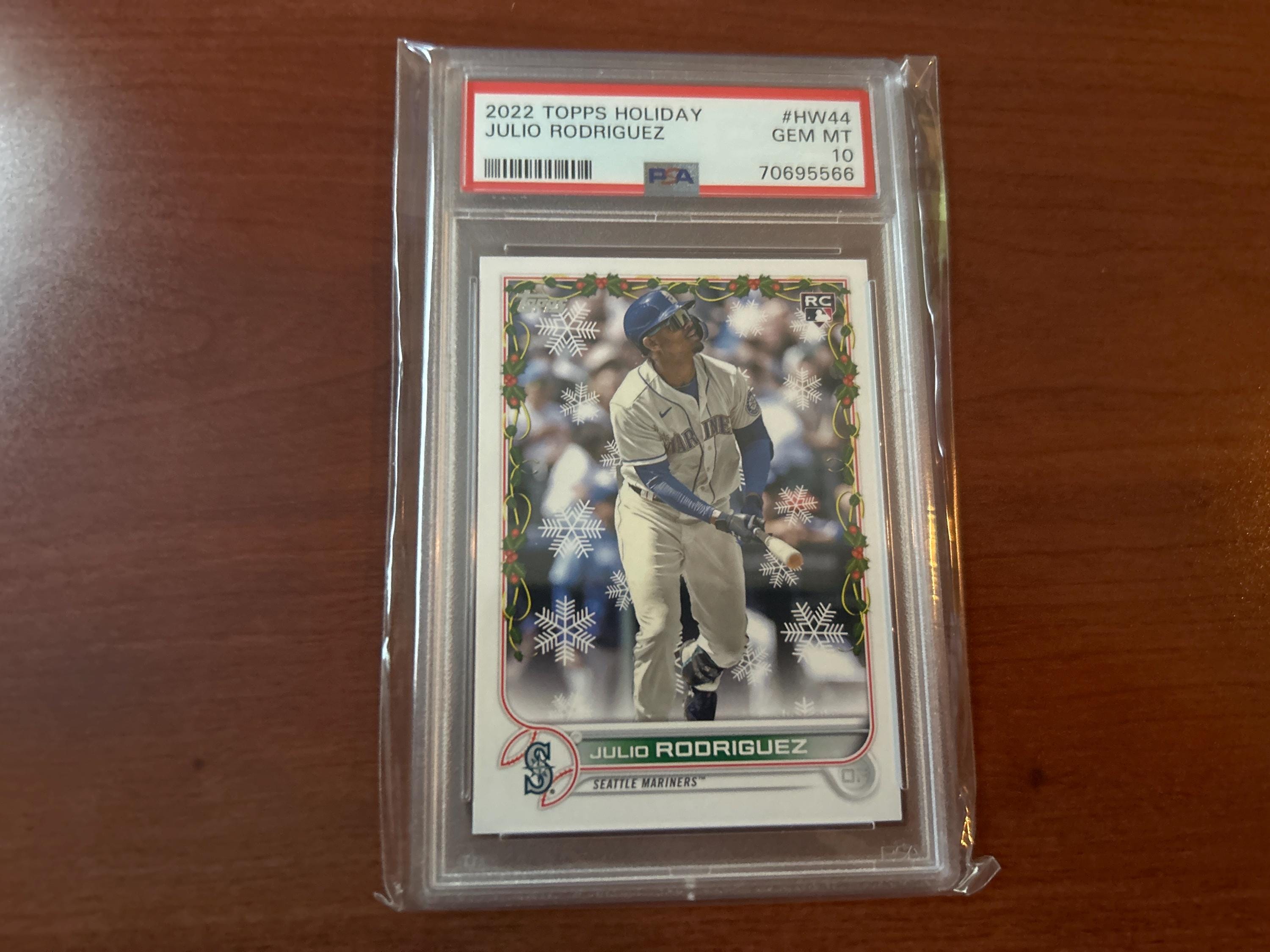 フリオ・ロドリゲス 2022 Topps ホリデー PSA 10 トレーディングカード 