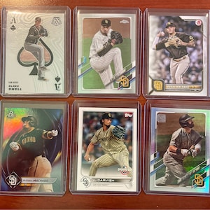 Six San Diego Padres Trading Cards!