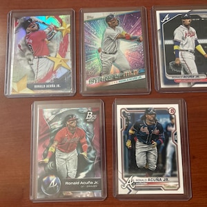 Five Ronald Acuna Jr Trading Cards!