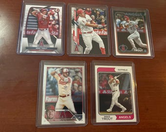 Five Mike Trout Trading Cards!