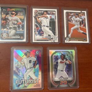 Five Riley Greene Trading Cards!