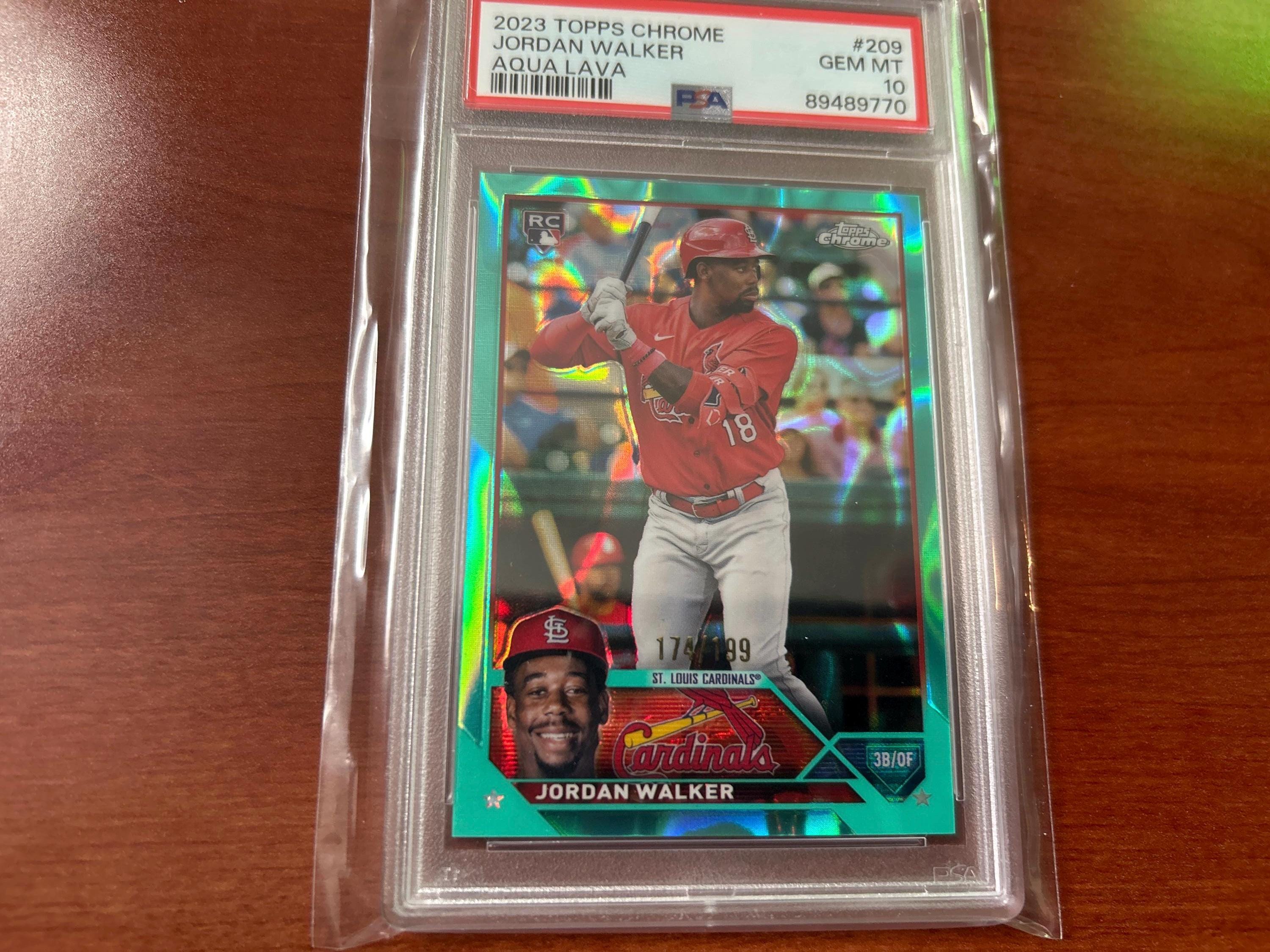 Jordan Walker 2023 Topps Chrome Aqua Lava /199 Rookie Trading Card