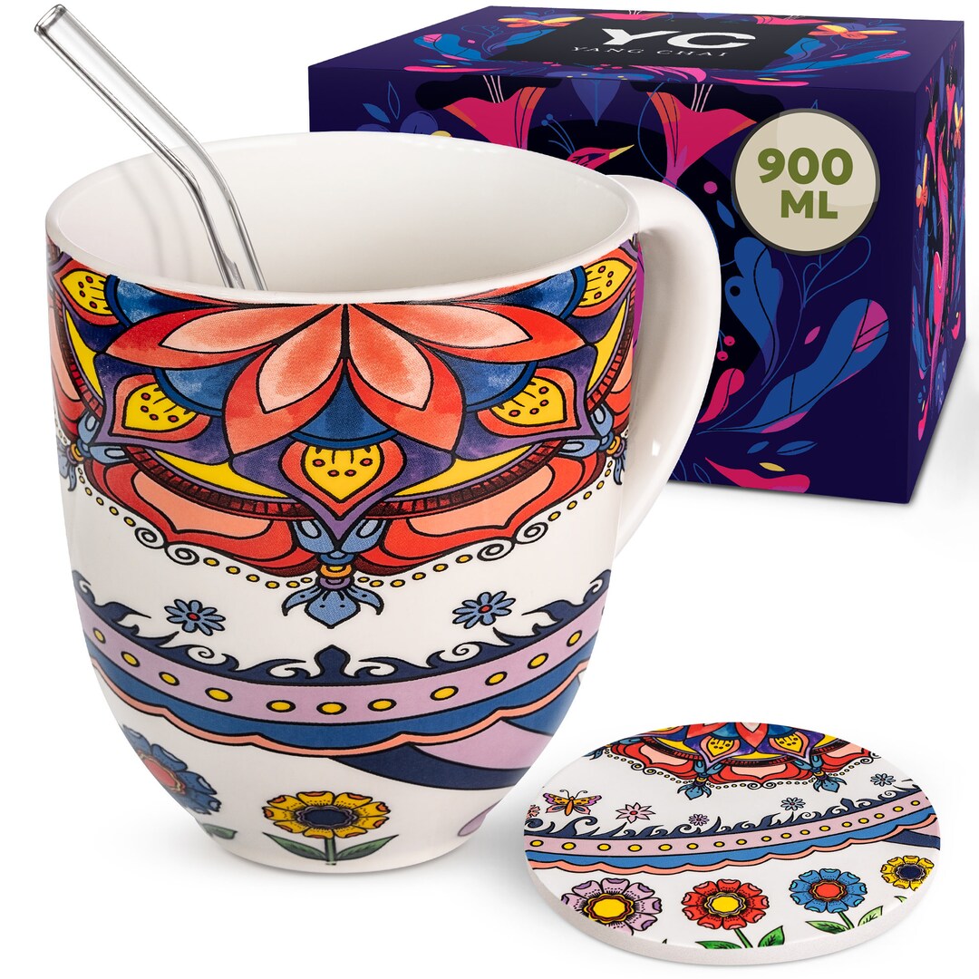 Cteahrow 600l Ceraic Coffee Ug, Large Latte Coffee Ug, Tea Cup - View #11