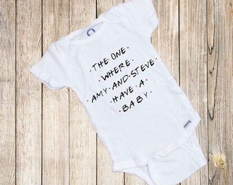 The One Where We Have A Baby Personalized Announcement Onesie®, Friends Onesie®, Baby Onesie®, Baby Shower Gift, Baby Announcement