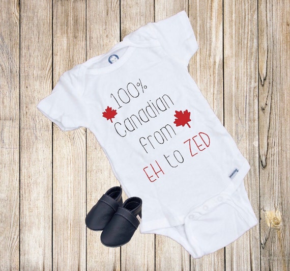 100 Canadian Baby Onesie Baby Onesie Baby Shower Gift Canada Day Holiday Onesie