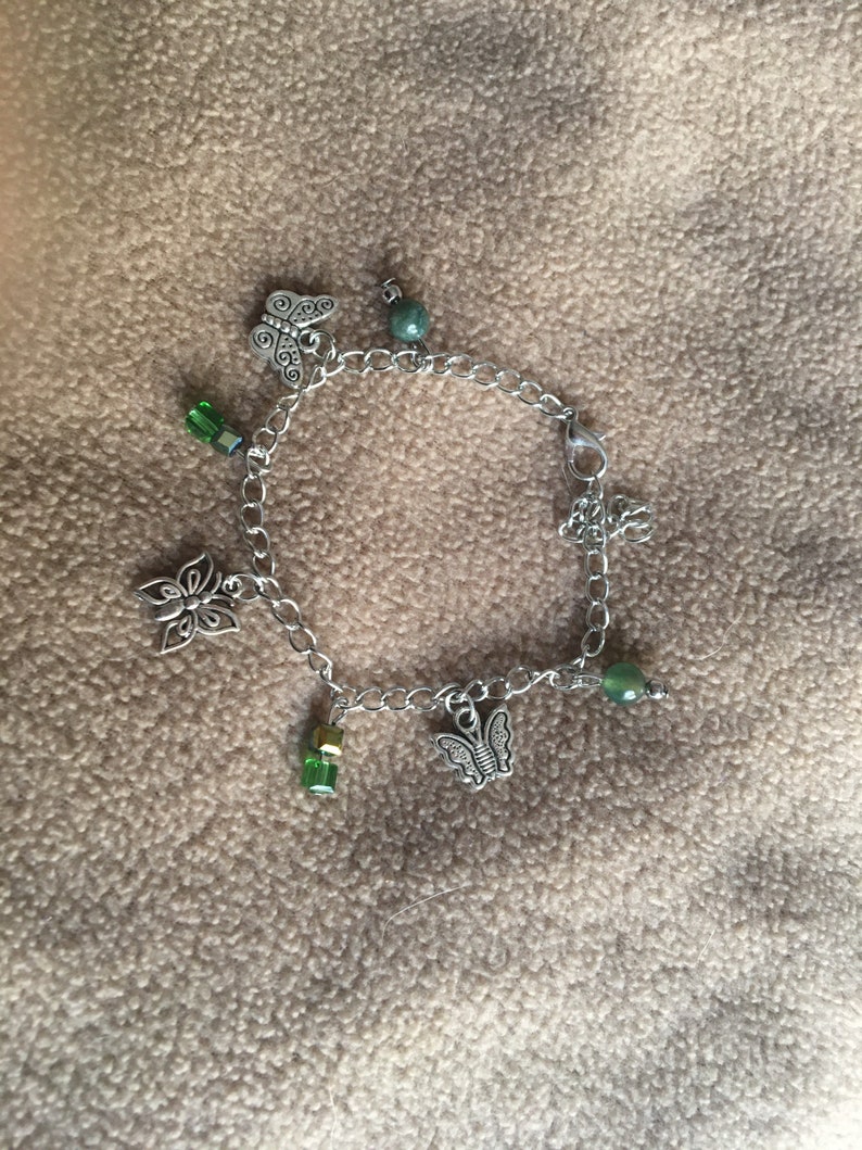Butterfly charms bracelet