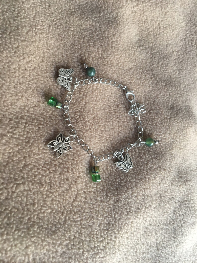 Butterfly charms bracelet
