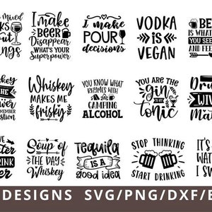 Alcohol Svg Bundle, Coaster Svg, Alcohol Quotes Svg Bundle, Wine Svg, Beer Svg, Funny Alcohol Svg, Coaster Svg, Whiskey Svg, Drinking Svg image 2