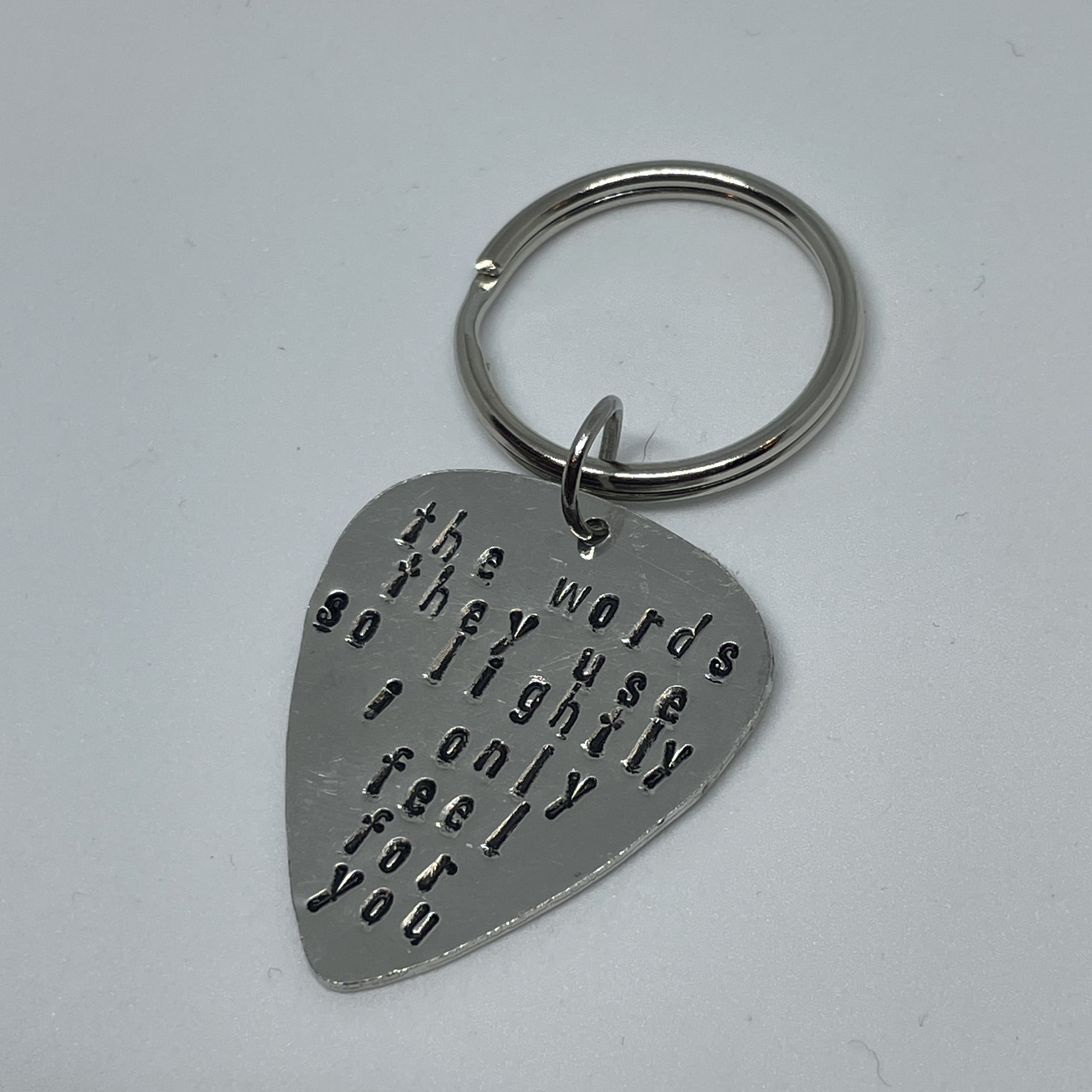 PERSONALIZED custom guitar pick keychain Etsy
