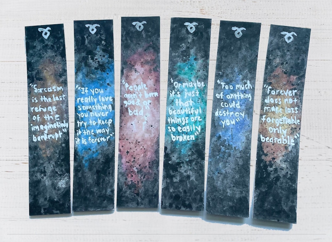 Mortal Instruments Bookmarks, Quote Watercolor Prints - Etsy