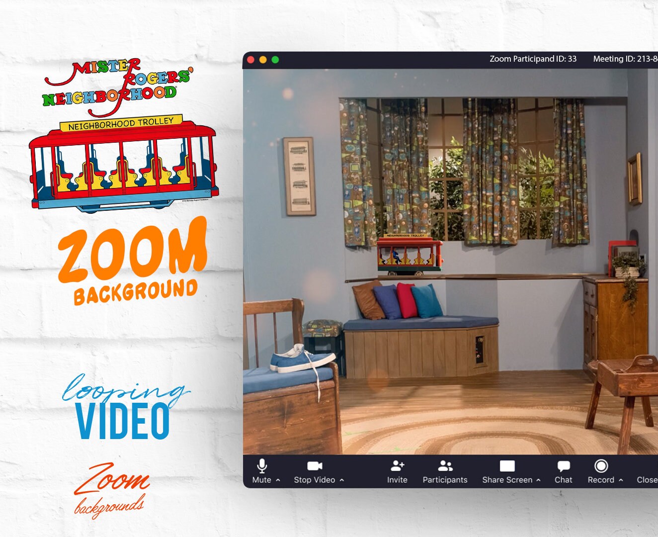 Mister Rogers Zoom Background Trolley Etsy