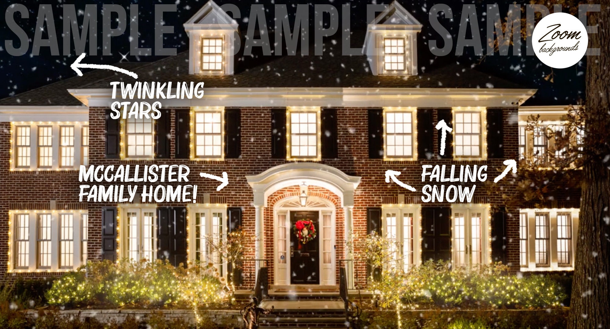 Home Alone House ANIMATED VIRTUAL BACKGROUND Instant Etsy