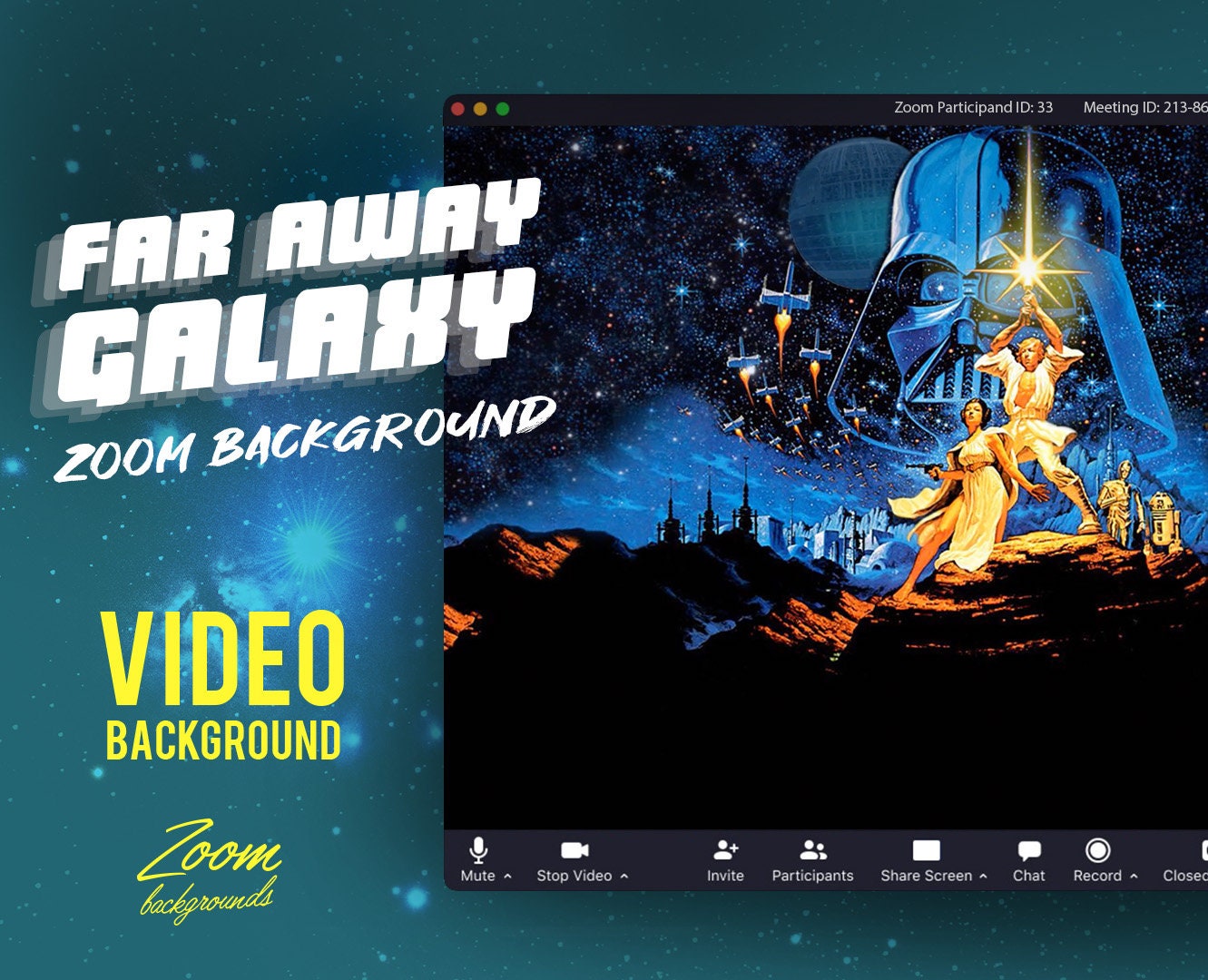 Old School Star Wars Animated Zoom Looping Video Background Etsy Denmark