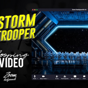 Storm Trooper ANIMATED VIRTUAL BACKGROUND | Instant Digital Download | Video Loop | Zoom Background