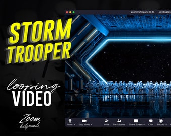 Stormtrooper ANIMIERTER VIRTUELLER HINTERGRUND | Sofortiger digitaler Download | Videoschleife | Zoom-Hintergrund