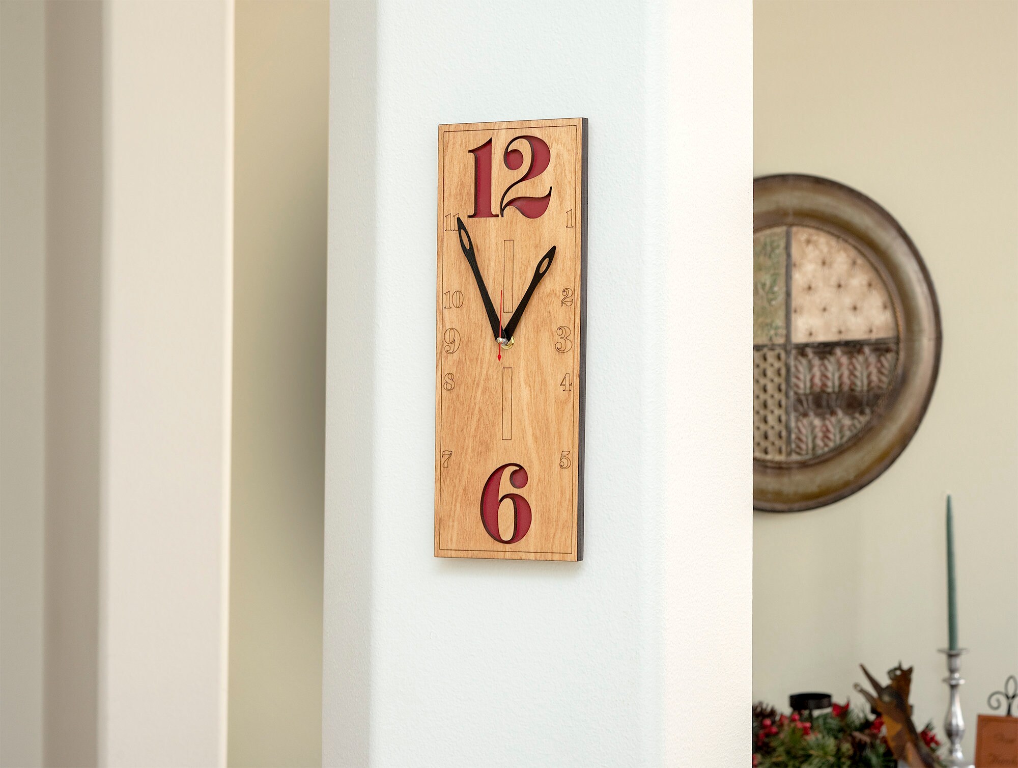 Vertical Wall Clock Etsy