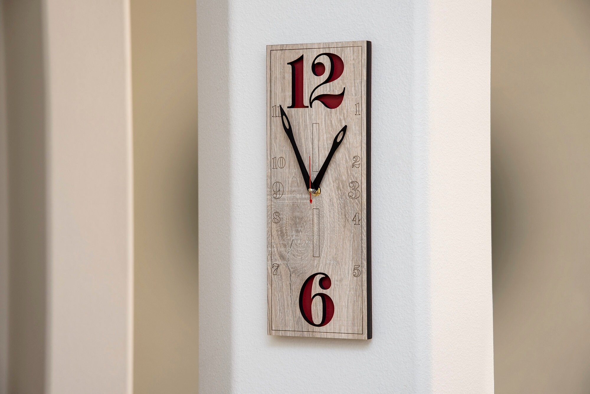 Vertical Wall Clock Etsy