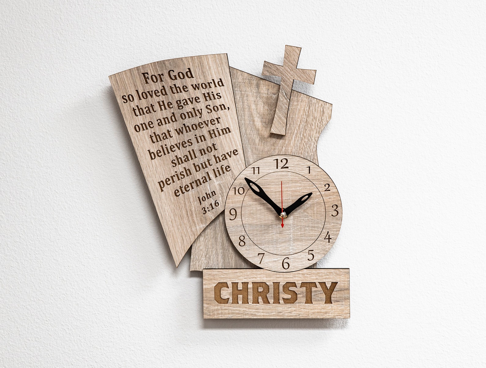 Christian Wall Clock II Etsy