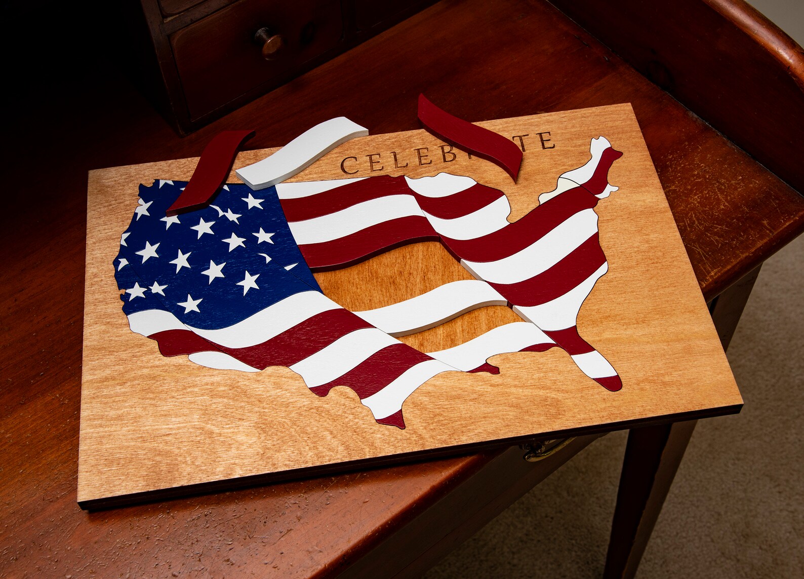 USA Flag Puzzle Etsy