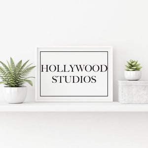 Hollywood Studios Poster Drucken, Sofort Download, Printable
