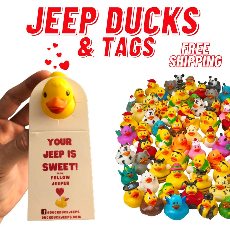 Jeep Rubber Ducks with Tags For Ducking Jeeps Etsy