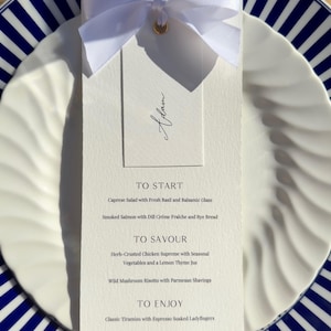 Menú de boda elegante y tarjetas de presentación, plantilla de papelería de boda atemporal, menú de boda elegante, tarjeta de presentación de alta gama, descarga digital elegante