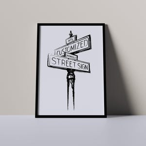 Custom San Francisco Street Sign Print | Local Art| Wedding Gift| Birthday Gift | Giclee Archival Matte Paper