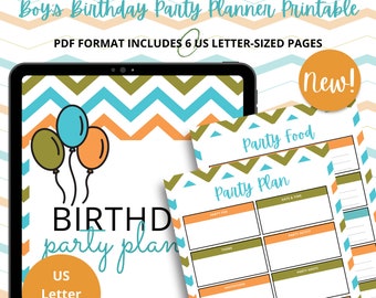 Boy's Birthday Party Planner Printables