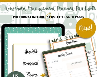 Household Management Printable Planner