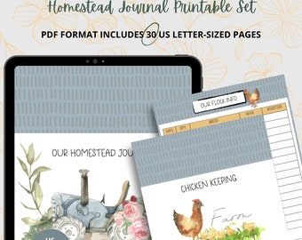 Homestead Journal Planner Printable Set