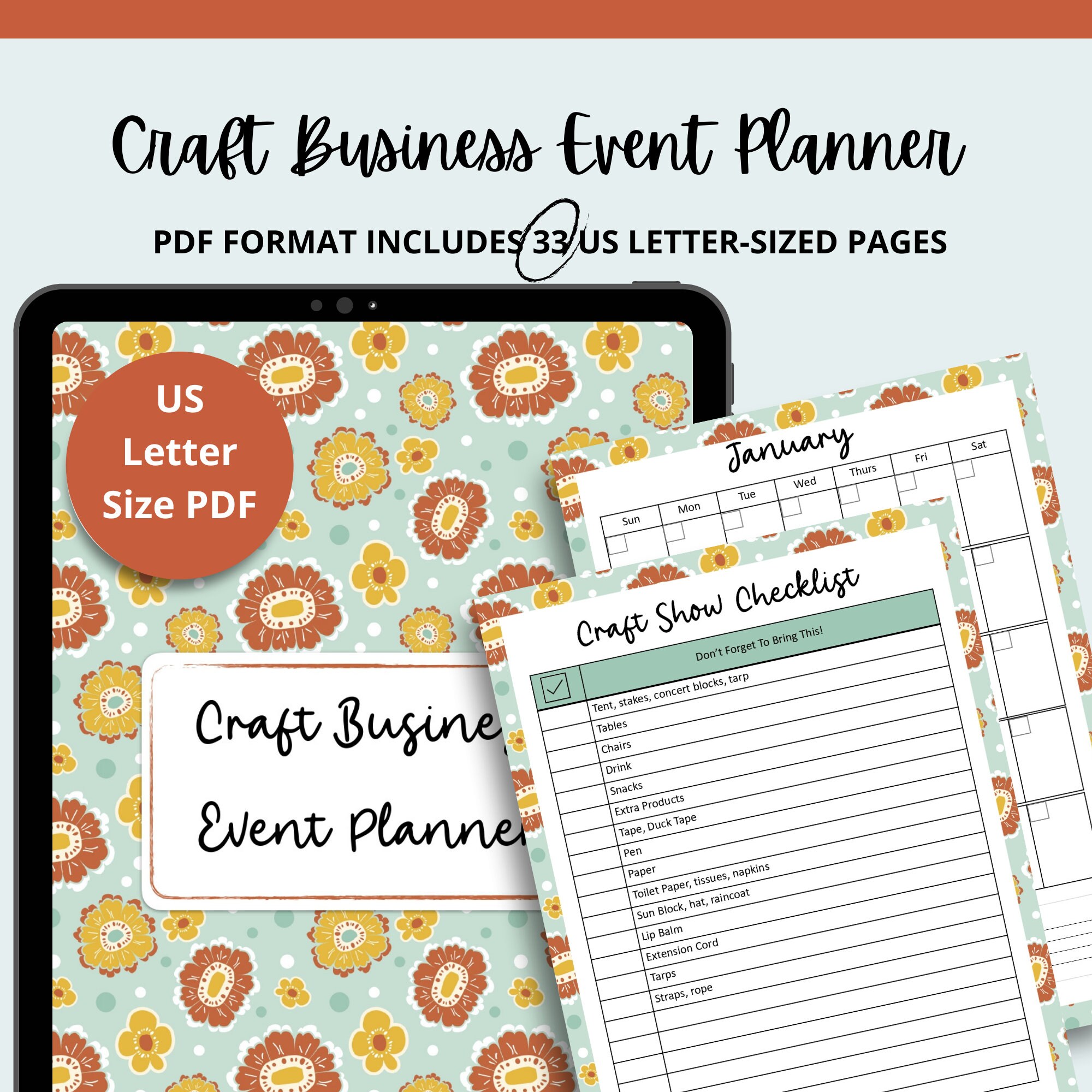 craft-vendor-event-planner-printables-craft-business-printables-retro-floral-printables-pdf-printable-craft-show-planner-etsy
